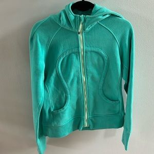 Lululemon Teal Scuba Hoody EUC Women Size 10
